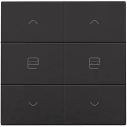 Niko Züblin 200-51036 Zweifach Taster für Niko Home Control, piano black coated 20051036
