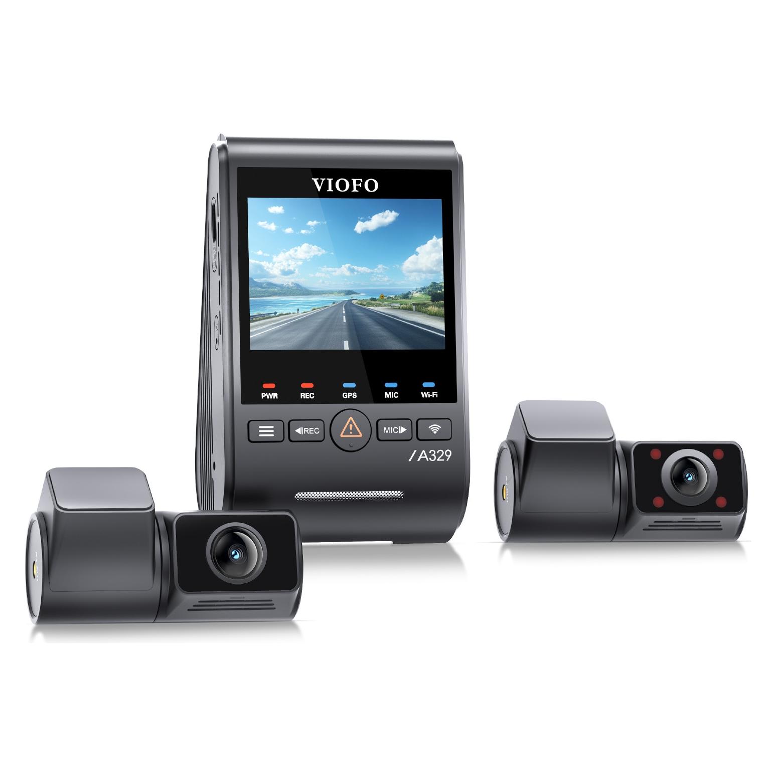 Viofo A329S 3CH (Bluetooth, Eingebautes Display, GPS-Empfänger, 4K) (A329S 3CH)