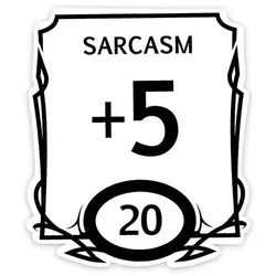 Crit Stones Stat Block Sarcasm Sticker
