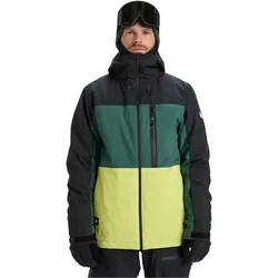Quiksilver, Herren, Skijacke, Sycamore Block 20K Jacket (S), Schwarz, Mehrfarbig