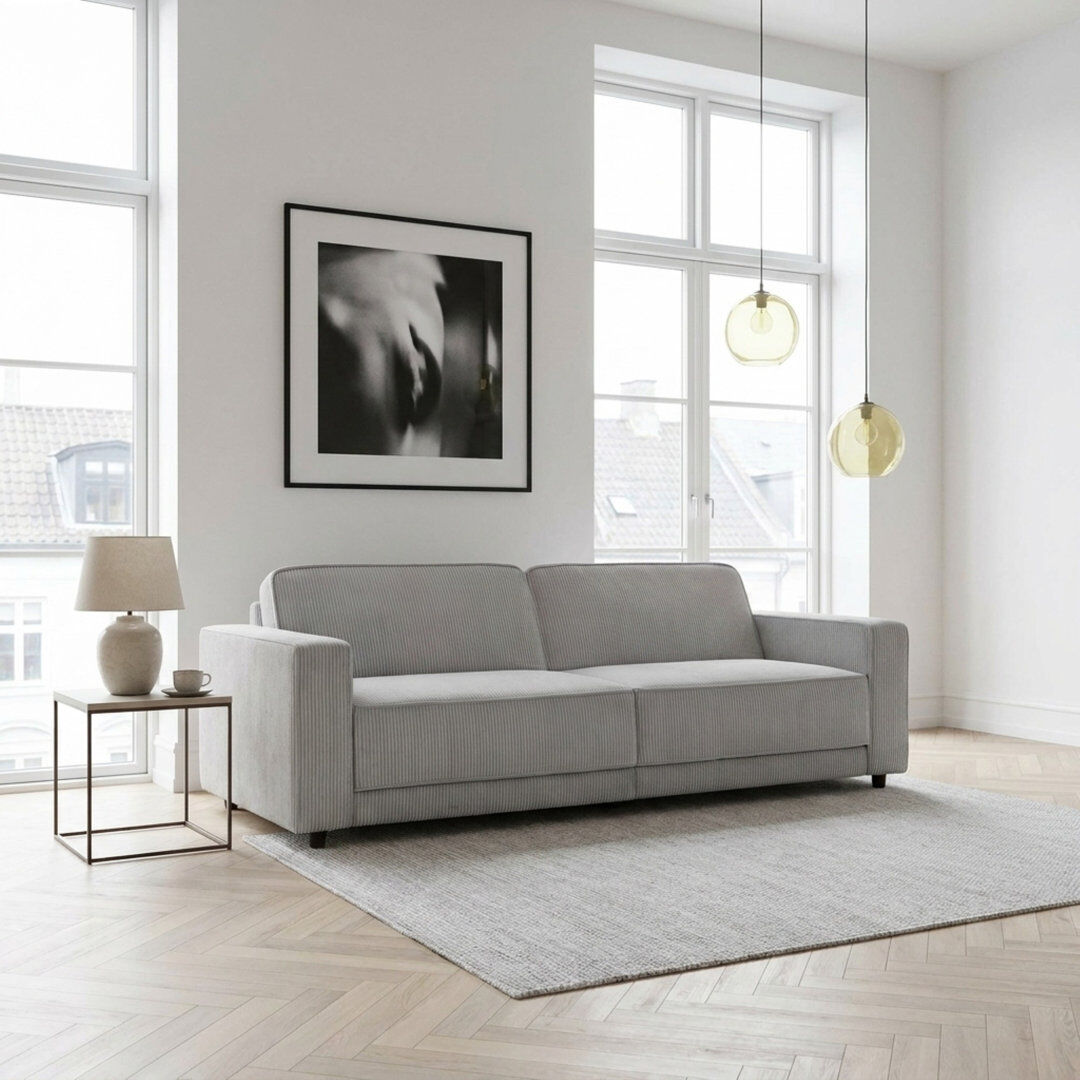 Latitude Run Allie 3S Sofabed Grey 81cm H X 225cm W X 91cm D