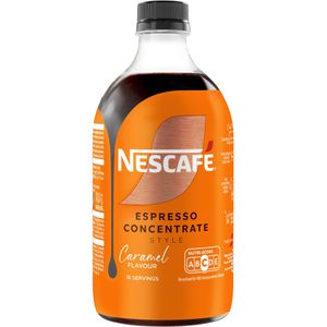 Nescafe Kaffeekonzentrat Espresso Concentrate Style Caramell, gesüßt, mit löslichem Bohnenkaffee & Karamellaroma, 500 ml