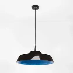 Zafferano Circus Black Pendelleuchte Ø 35 cm LED 8W 2700K Blau: Handgefertigte Keramik-Designleuchte für moderne und elegante Interieurs