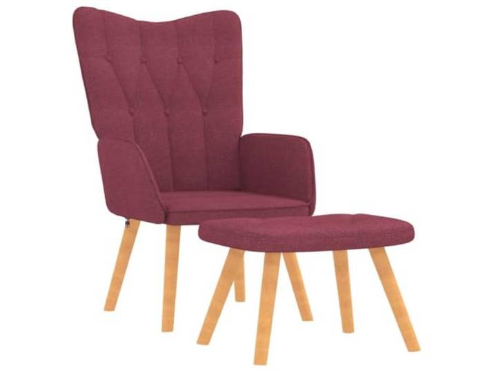 Heofavd Relaxsessel mit Fußhocker Set Weinrot Stoff Polstersessel 2-TLG.