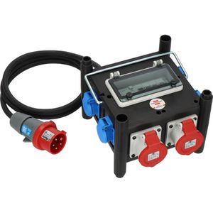 Brennenstuhl CEE-Stromverteiler BSV 3 Typ B, mobil, für außen, 5x Schutzkontakt 230V & 2x CEE 400V / 16A