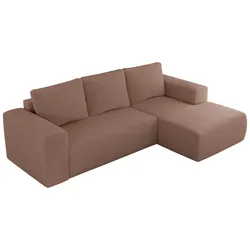 ECKSOFA TRENTINO L Rosa Boucle - Rechts