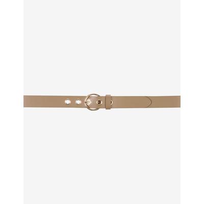 Ledergürtel BRAX "Style DAMENGÜRTEL", Damen, Gr. 115, beige, Leder, Gürtel Ledergürtel