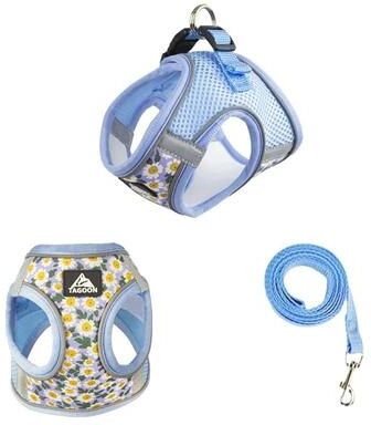 Inspired Finds Reflective No Escape Pet Harness And Leash Set For Cats & Small Dogs sky Blue s
