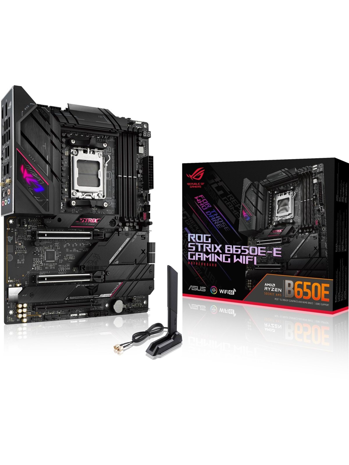 ASUS ROG STRIX B650E-E GAMING WIFI Mainboard - AMD B650 - AMD AM5 - DDR5 RAM - ATX