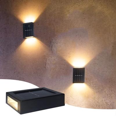 Uplifted Finds Solar Wall Washer Outdoor Waterproof Up Down LED Garden Light warm White