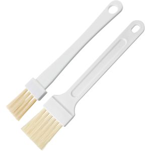 Zenker Backpinsel Patisserie, Baking tools, weiß, Set, Kunststoffborsten & -griff, 22 x 2,5cm & 22 x 3,5cm, 2-teilig