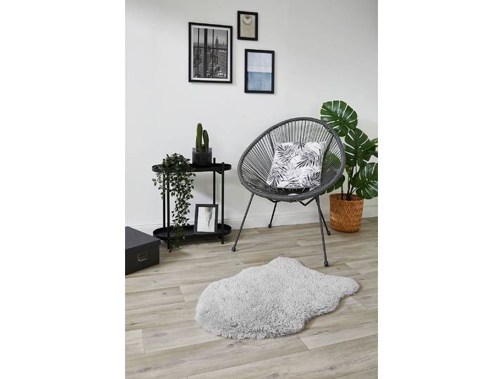 Kunstfell Alpa Silber/Silber 50 x 80cm 100 % Polyester
