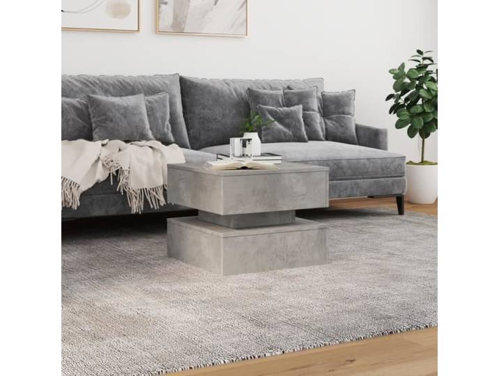 Table basse - MXZZAND - OWL114150 - Gris béton - 50x50x40 cm - Lumières LED RVB