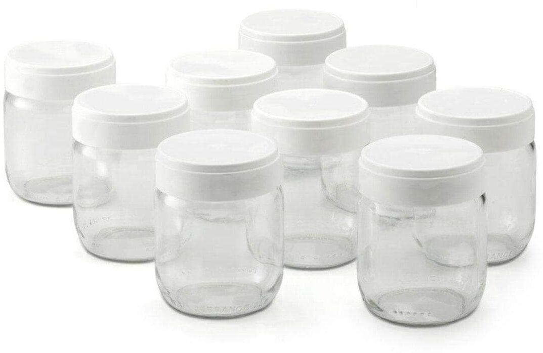 Joghurtgläser TTM, transparent, Glas, Kunststoff, Lebensmittelaufbewahrungsbehälter, Joghurtgläser transparent Einheitsgröße