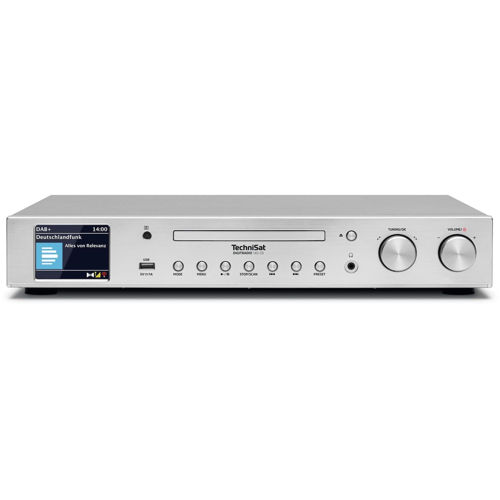 TechniSat DIGITRADIO 143 CD (V3) HiFi-Tuner, DAB+, Internetradio, CD silber