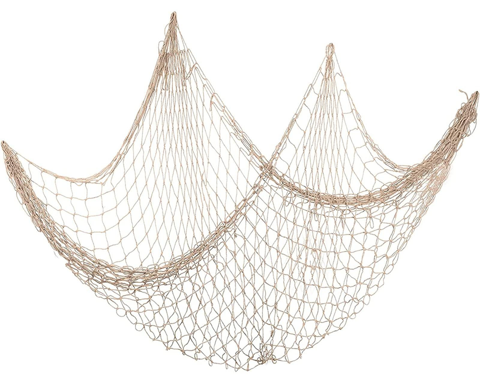 Handgeweven decoratief visnet in beige mediterrane stijl voor wanddecoratie