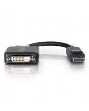 Cables To Go C2G 8IN DISPLAYPORT MALE TO SINGLE LINK DVI-D FEMALE ADAPTER CONVERTER BLACK TAA 0,2 m Schwarz (54321)