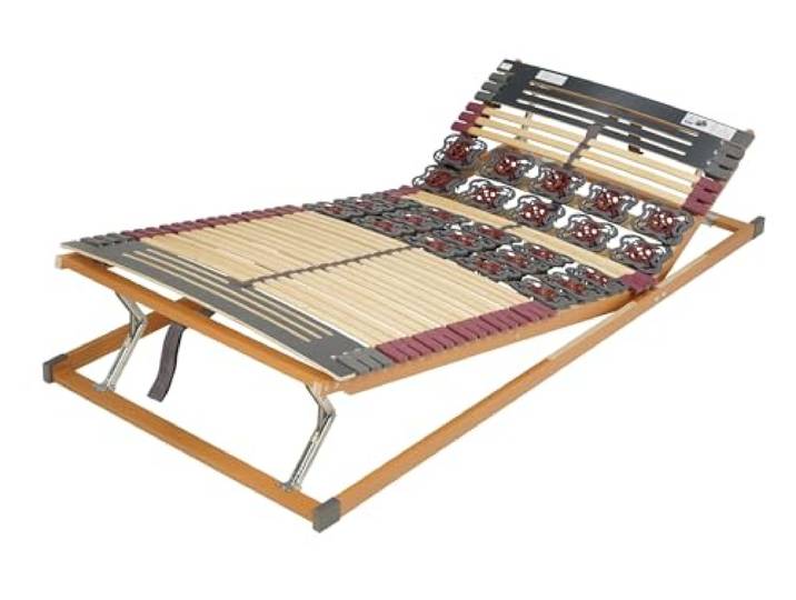 FMP 7 Zonen Teller-Leisten Lattenrost Rhodos Komfort 80x200 cm Kopf- und Fußteil verstellbar TÜV/GS Zertifiziert fertig montiert