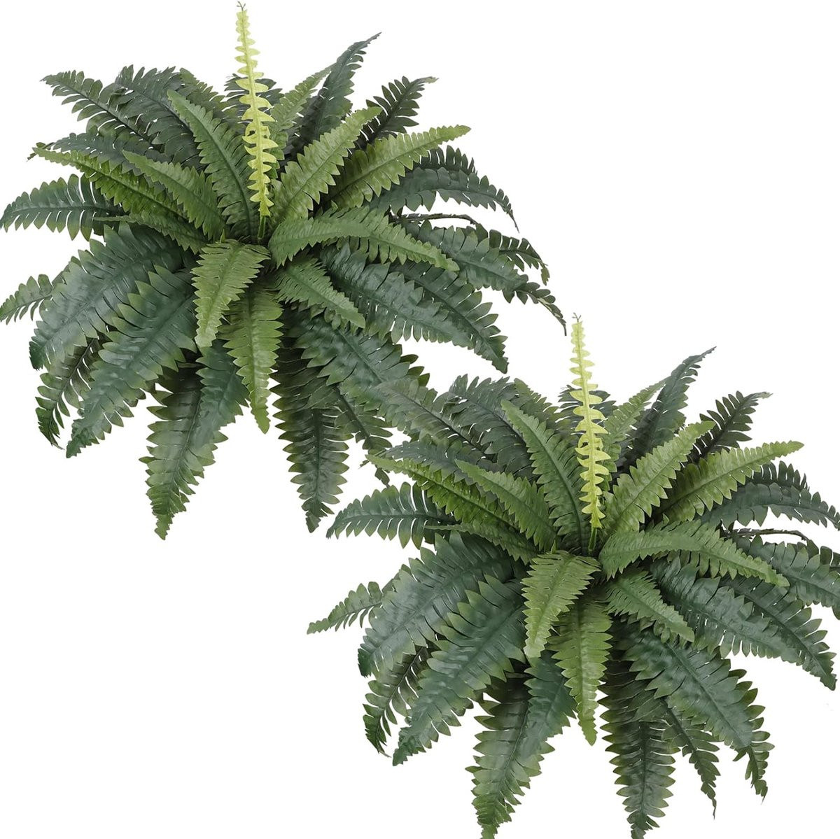 Set van 2 groene kunstplanten voor buiten decoratie, 58 cm