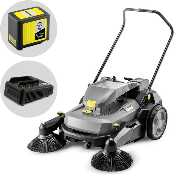 Karcher KM 70/30 C Bp 2SB - Balayeuse à batterie avec bac de ramassage - 36 V 5 Ah