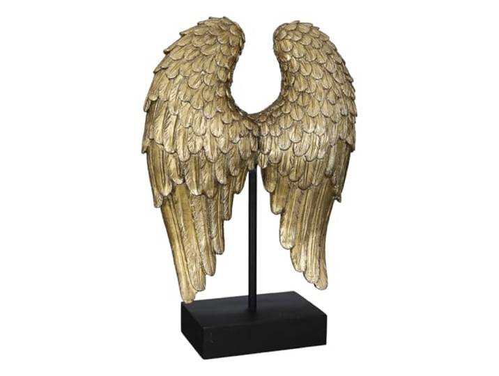 GILDE Skulptur Wing, goldfarben/schwarz, Höhe 30cm