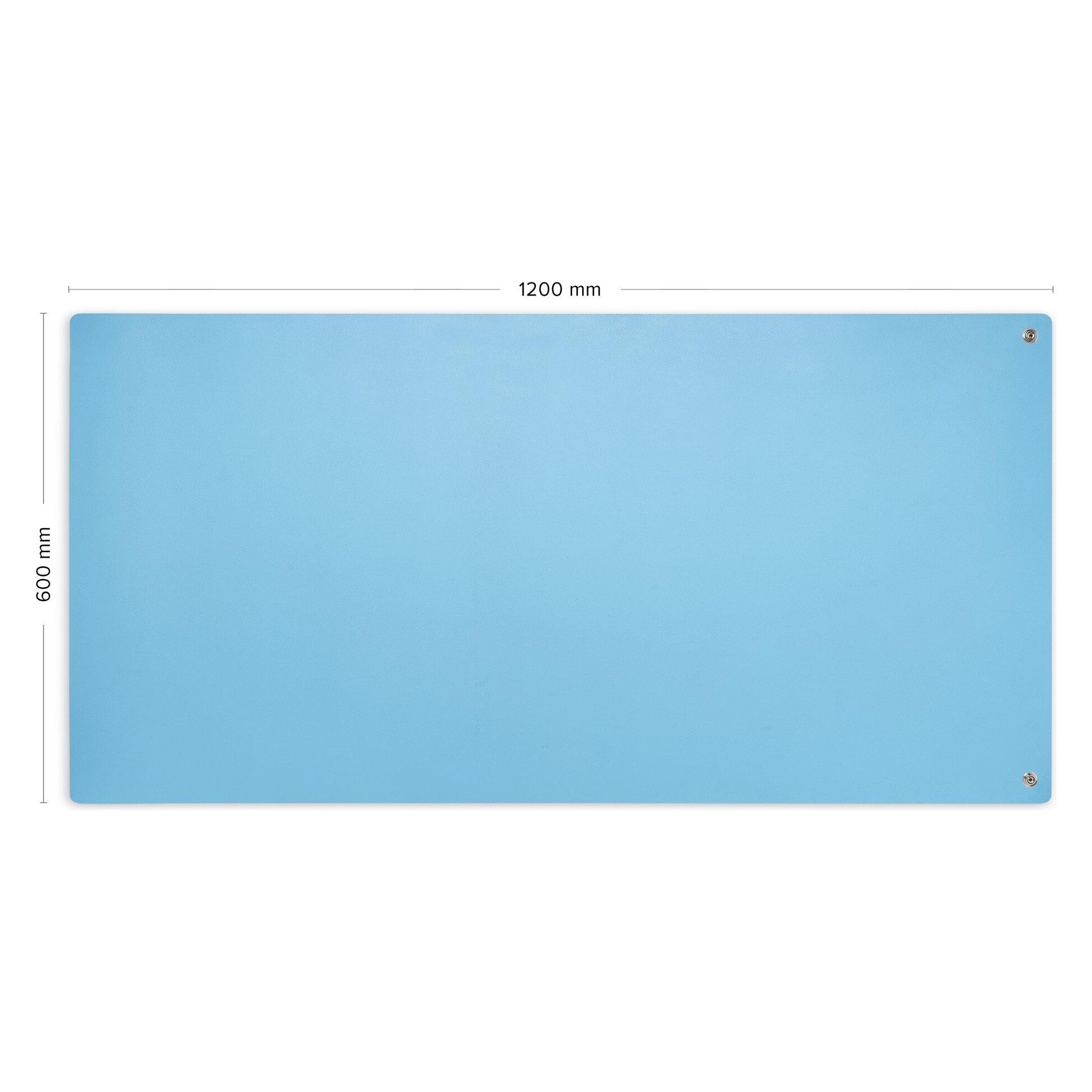 Safeguard ESD-Tischmatten Set L Pro, blau, 1200 x 600 mm, 5-teilig, 2x 10 mm Druckknopf (Statikschutz) (SG-TMS-BL-GL-L PRO 2DK-600X1200X2)