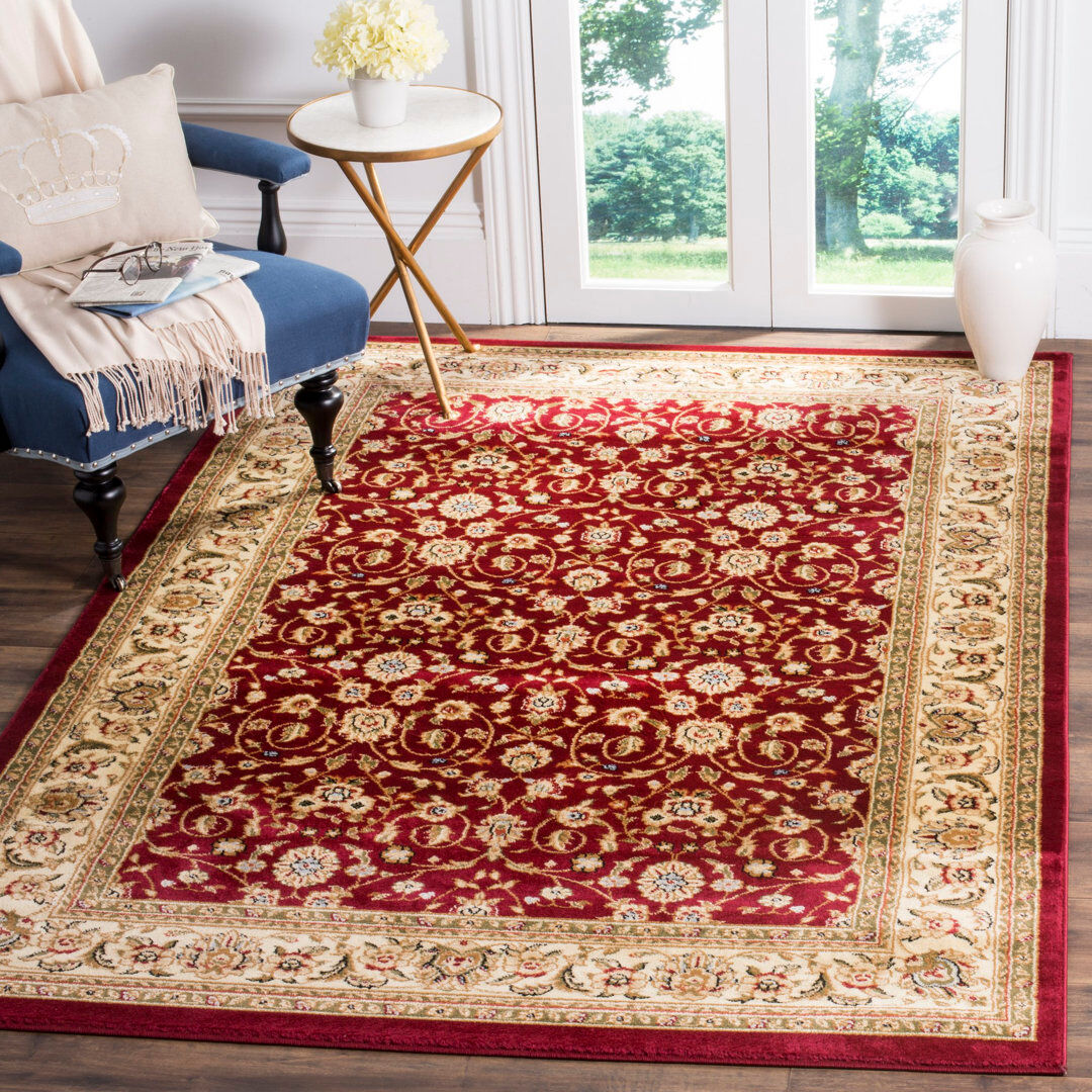 Rosalind Wheeler Myria Oriental Area Rug Beige;Red Rectangle 160 x 229 cm