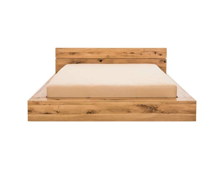 Bett Holz Werk Wildeiche Nature Massivholz 160 x 200 cm