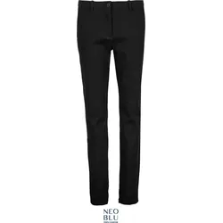 NEOBLU Damen Chino Hose Chinohose Gustave Women deep black (38)