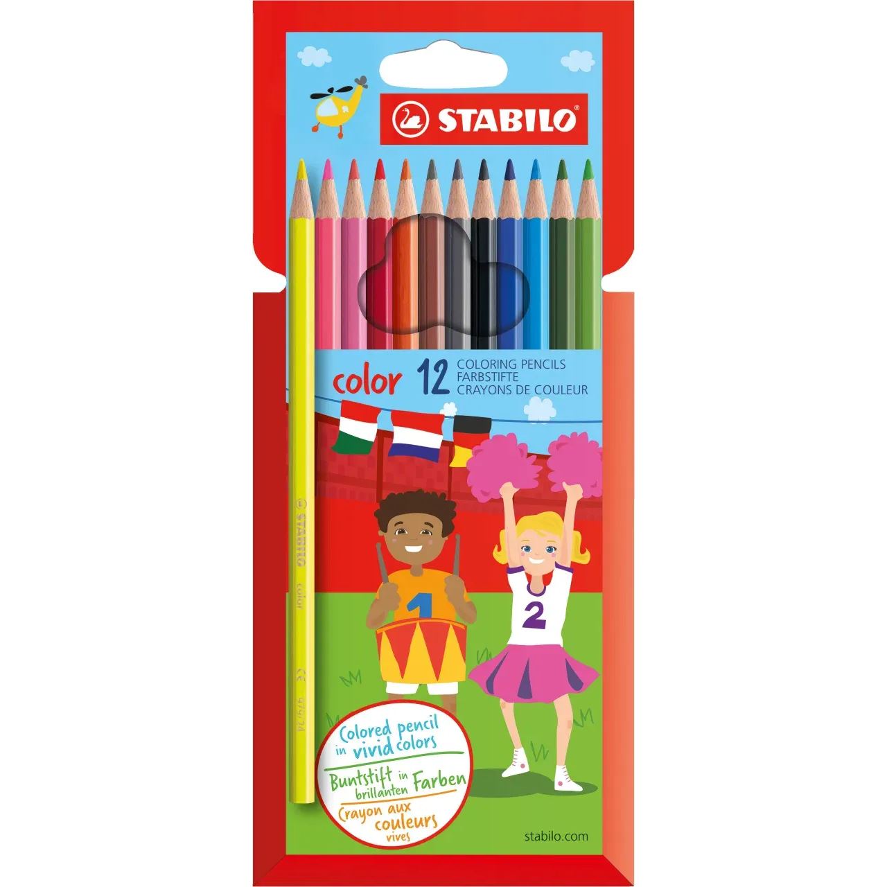 STABILO color Buntstifte farbsortiert, 12 St.