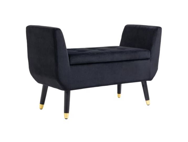 HOMCOM Sitzbank mit Stauraum Sitztruhe 107 x 42 x 65 cm, Schwarz