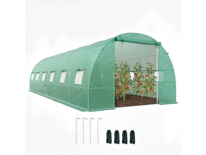 Outsunny-Insert de cuisine en PE, 8x3x2 m, 12 compartiments, résistant à la culture