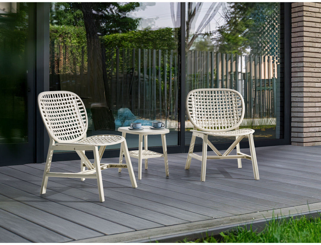 17 Stories SICELLE Bistro Set Off White 2