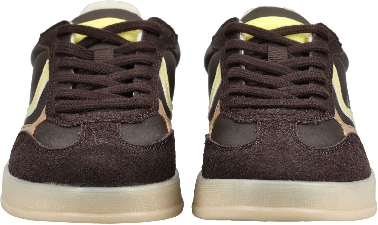 Sneaker SCOTCH & SODA "Scotch & Soda Sneaker Lederimitat", Damen, Gr. 38, Textil, braun (dunkelbraun), Lederimitat, Schuhe Sneaker