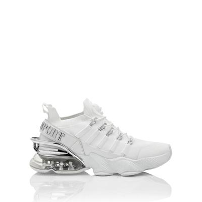 Sneaker PLEIN SPORT "Tiger", Damen, Gr. 38, Normalschaft, weiß (0191, weiß, nickel), Schuhe Sneaker