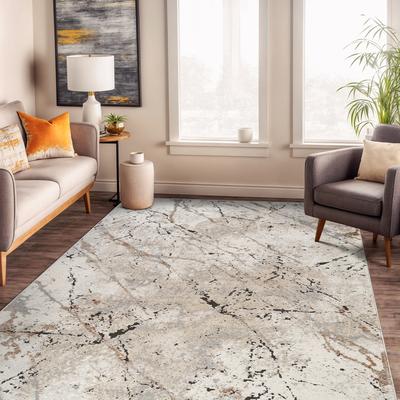 World Rug Gallery Marble Design Area Rug