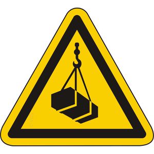 Abtec Hinweisschild ISO 7010 W015, Kunststoff, 31,5 cm, Warnzeichen, Schwebende Last