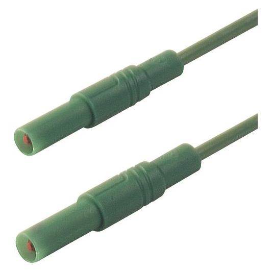 Hirschmann BERÜHRUNGSSICHERE UMSPRITZTE MESSLEITUNG 100cm, 4mm / GRÜN (MLB/GG-SH 100/1) (HM0441S100)