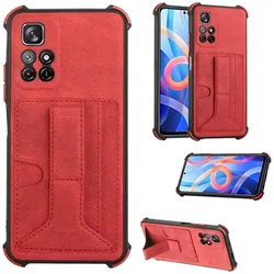 König Design Hülle Handy Schutz für Xiaomi Redmi Note 11 Case Cover Bumper Etuis Halter Neu (Xiaomi Redmi Note 11), Smartphone Hülle, Rot