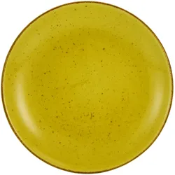 Dessertteller VINTAGE (DH 21x2,50 cm) - gelb - DH 21x2,50 cm