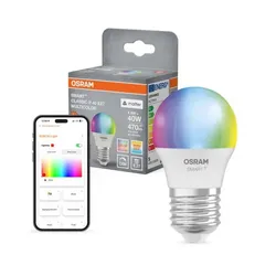 OSRAM E27 SMART+ MATTER Classic P40 LED-Lampe 4,9W wie 40W Multicolor 2700-6500K - Matter over WiFi, App- und Sprachsteuerung
