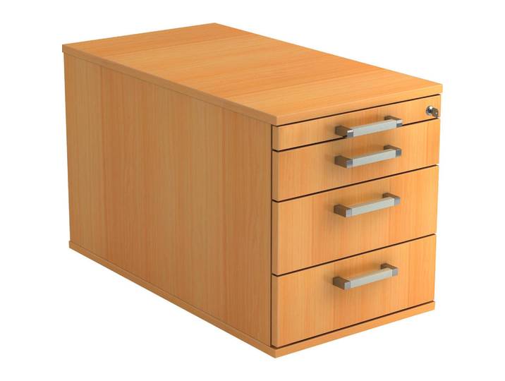 Venda Rollcontainer, Buchefarben, 4 Schublade(n) Schubladen, 42.8x51.2x80 cm, Fsc, DIN EN ISO 14001, Beimöbel erhältlich, Büromöbel, Schreibtischcontainer, Rollcontainer