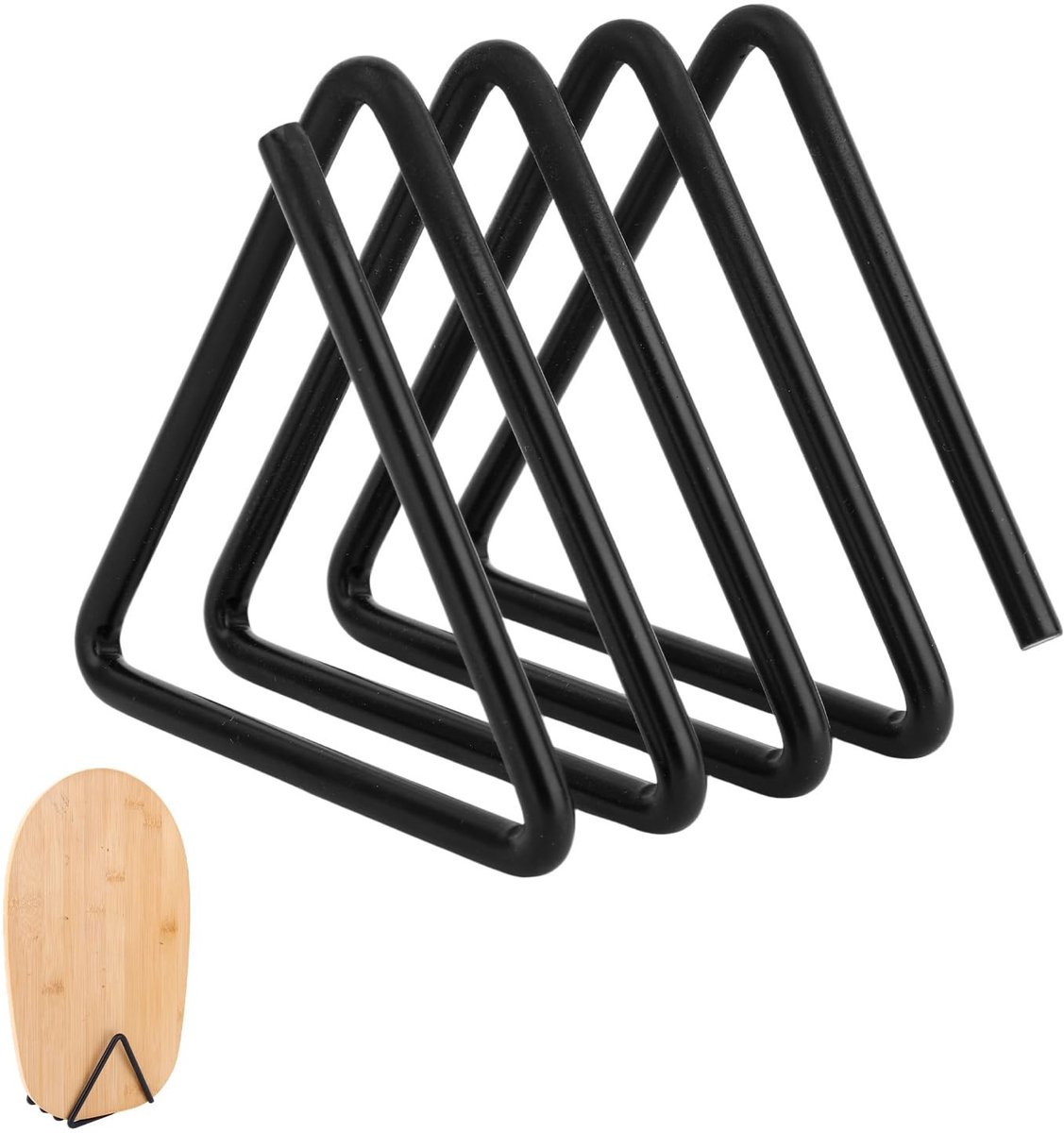 Dailygoods Snijplankorganizer Zwart - Metalen Vrijstaande Houder