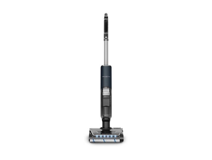 ROWENTA Nass-Trocken-Sauger X-Clean 7, Saugen und Wischen, LED-Display, 180 abflachbares Design , blau (trust blau, chrome), B:28,1cm H:20,5cm T:115,6cm, Mehrzwecksauger, selbstreinigend, selbstfahrendes Walzensystem, für Hartböden, GZ5735, Nass-Trocken-Sauger