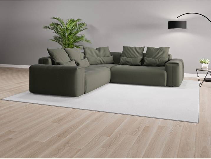 Ecksofa Denver Nr. 2 - Grün (Waldgrün) - Softwolle
