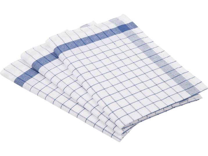 Geschirrtuch ROSS Exclusiv , blau, B:50cm L:70cm, 50% Baumwolle, 50% Leinen, Geschirrtücher, Geschirrtuch, Karofond, 50% Baumwolle, 50% Leinen, 50x70 cm
