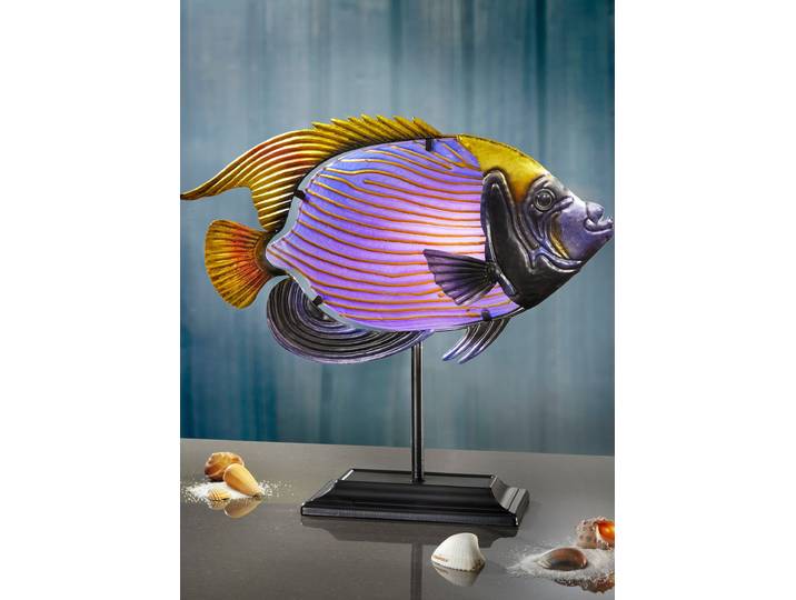 Beleuchteter Fisch, Lila-Gold