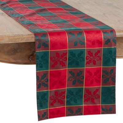Saro Lifestyle Holiday Runner With Plaid Design