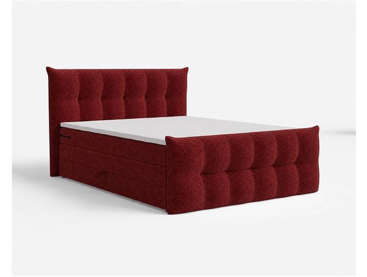 Boxspringbett ANGORA rot 160x200cm halbfest