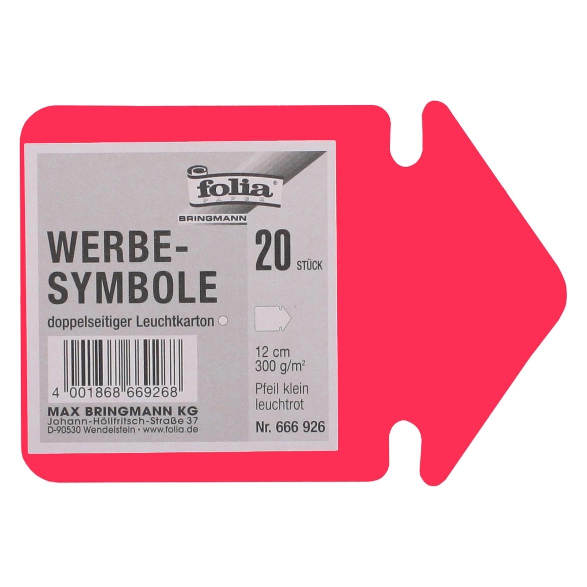 Folia Werbesymbol PFEIL MINI, 12cm (300 g/m², 20x) (38650697)